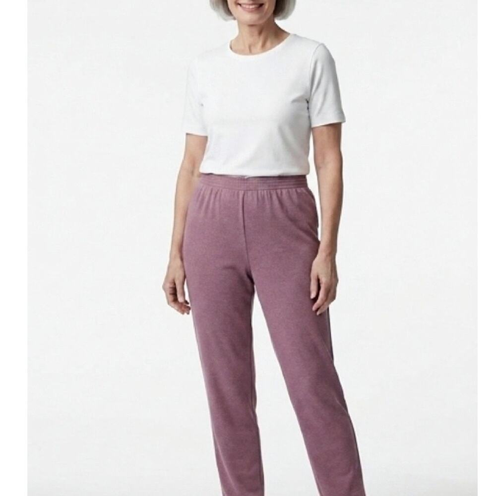 Alfred Dunner Purple Pants – Women’s Size 12 – Pull-On Elastic Waist